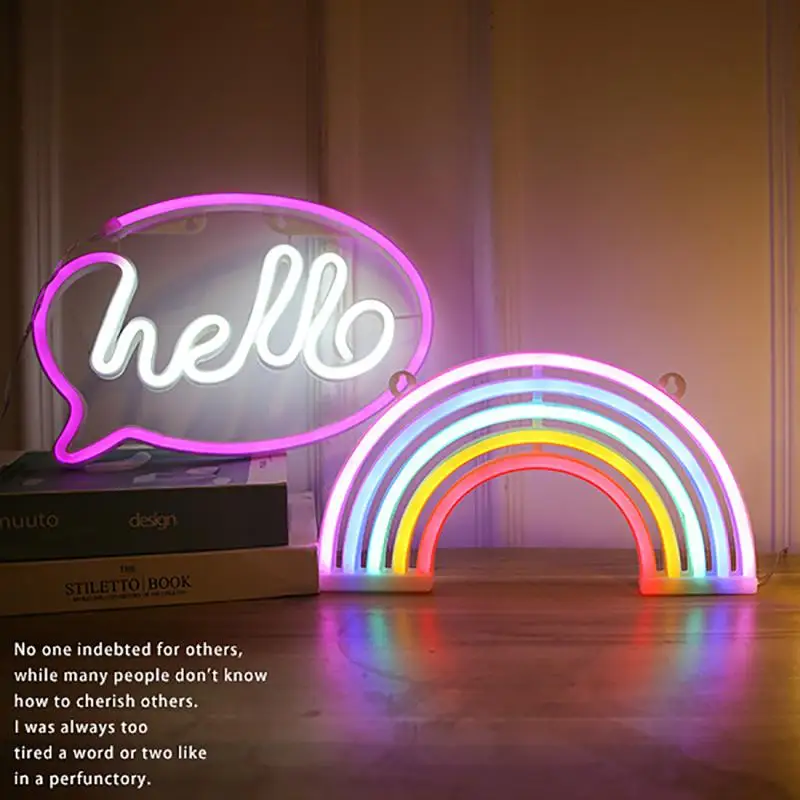 Фото Неоновая вывеска светодиодный светильник декор с логотипом комнаты неоновая для