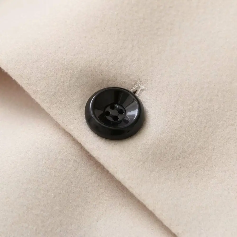 

Plus size Solid black khaki Beige women winter coats 2021 new casual ladies pockets jackets female Single Breasted coat