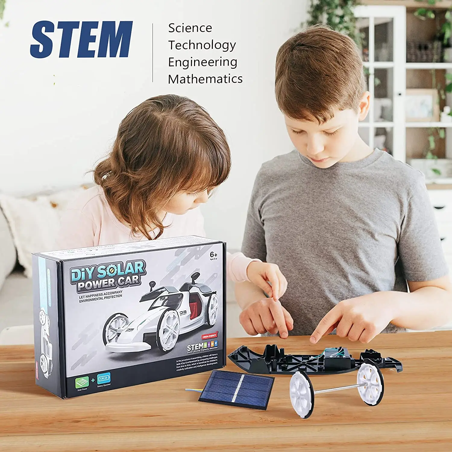 Робот-набор обучающий на солнечной батарее с питанием от батареи | Игрушки и