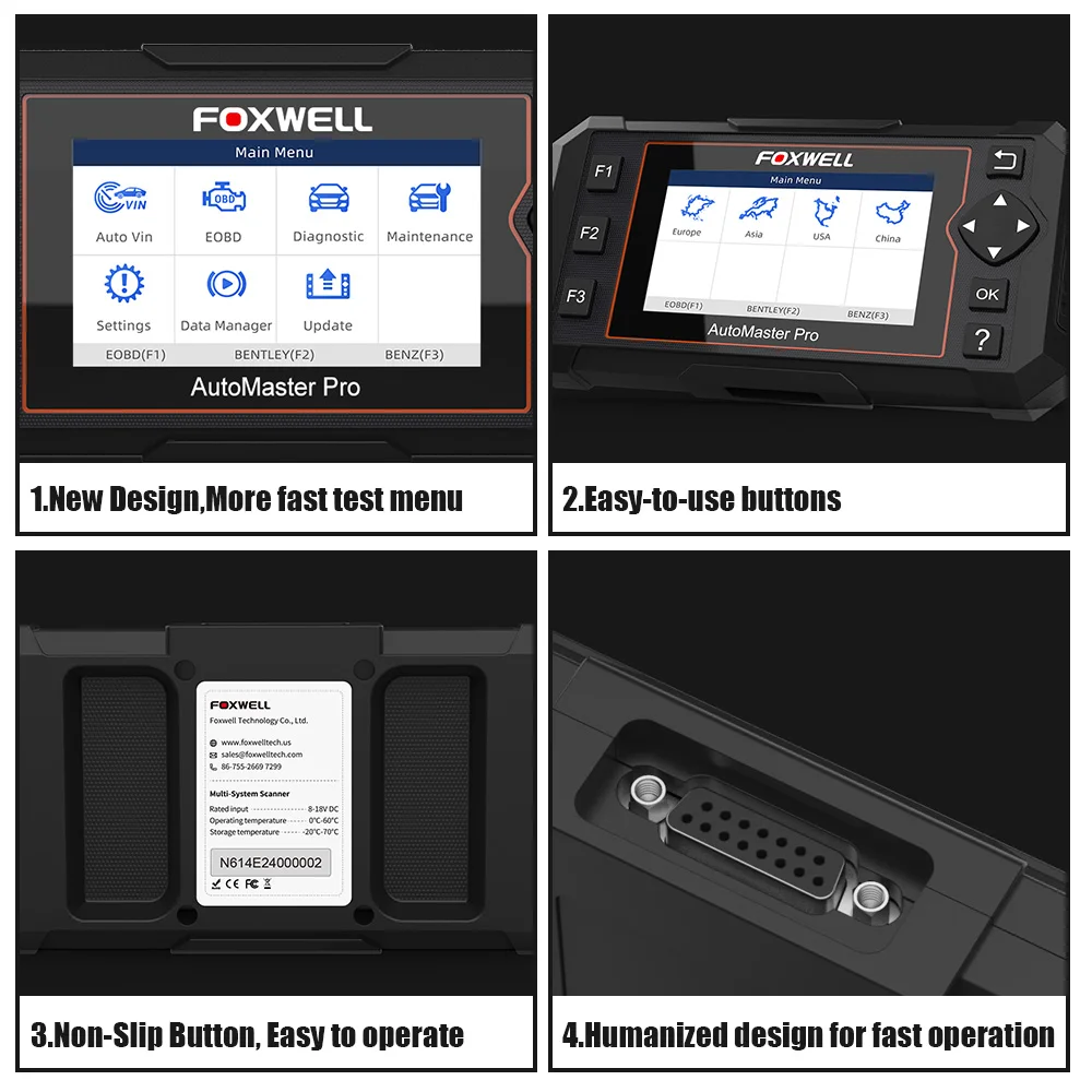 Сканер FOXWELL NT614 Elite OBD2 автомобильный диагностический прибор для сброса масел