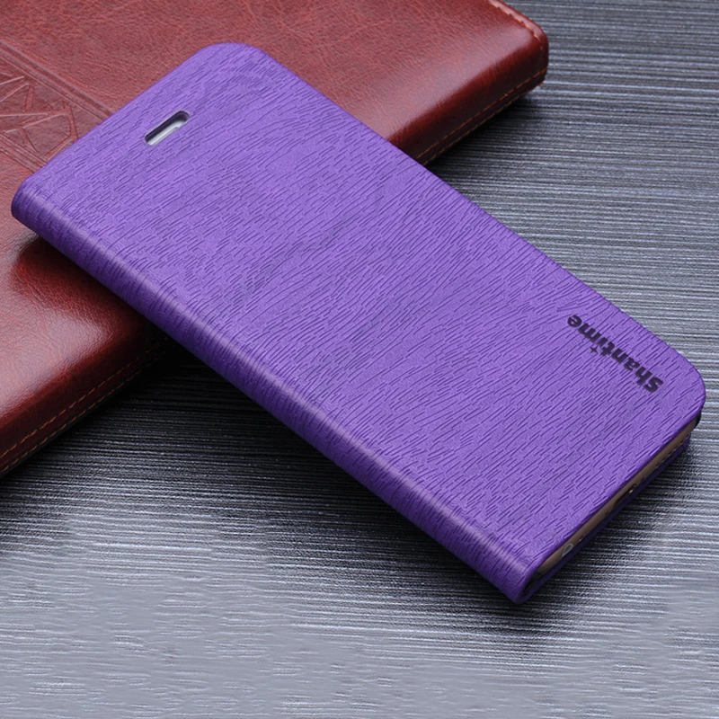 Чехол для телефона из искусственной кожи для Samsung Galaxy A30, чехол-книжка с откидной крышкой для Samsung Galaxy A20, деловой чехол, мягкий силиконовый чехол из ТПУ на заднюю панель - Цвет: Purple