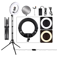 fosoto fd 480 18 96w photography lighting led ring light lamp with lcd screen mirror tripod for phone camera photo video tiktok