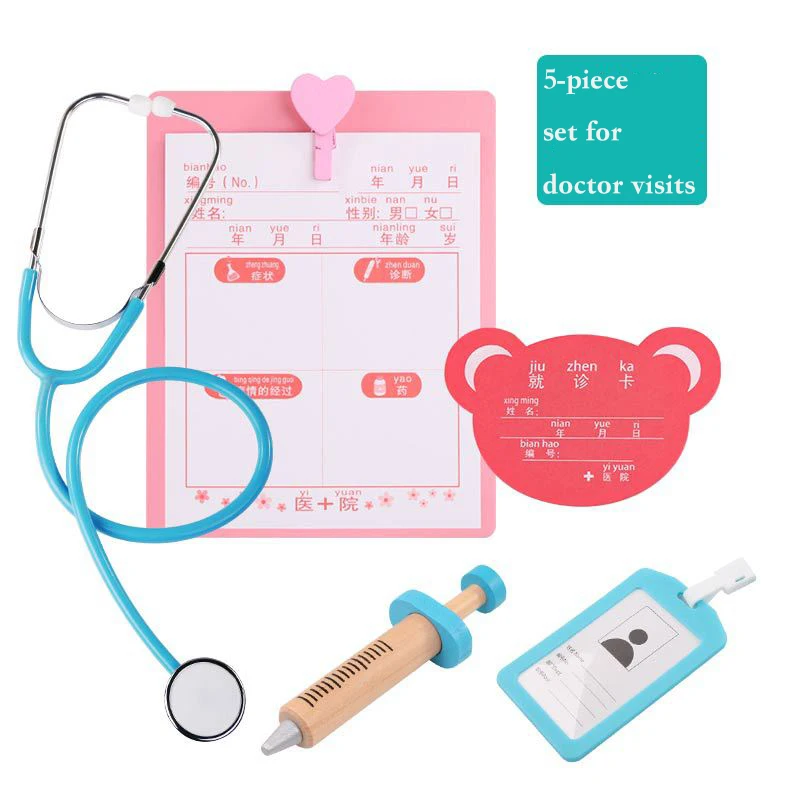 

Wooden Doctor Toy Role-playing Children's Educational Game Toy Simulation Dentist Too