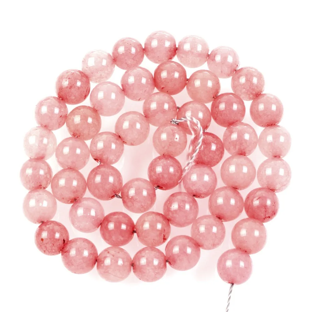 15 &quotнитка Натуральный Камень Бисер однотонные розовые мраморные каменные