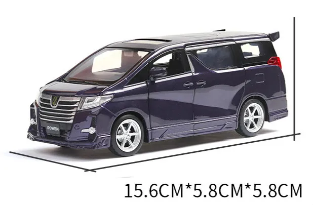 1:32 Hong Kong модель звезда няня фургон имитационная игрушка автомобиль 6 открытые двери раздвижные двери откатные звуковые огни игрушки для детей