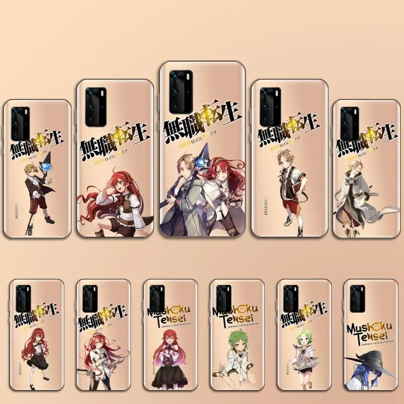 

Mushoku Tensei Jobless Reincarnation Phone Case Transparent for Huawei P20 P30 P40 lite pro P smart 2019 honor 8x 10i