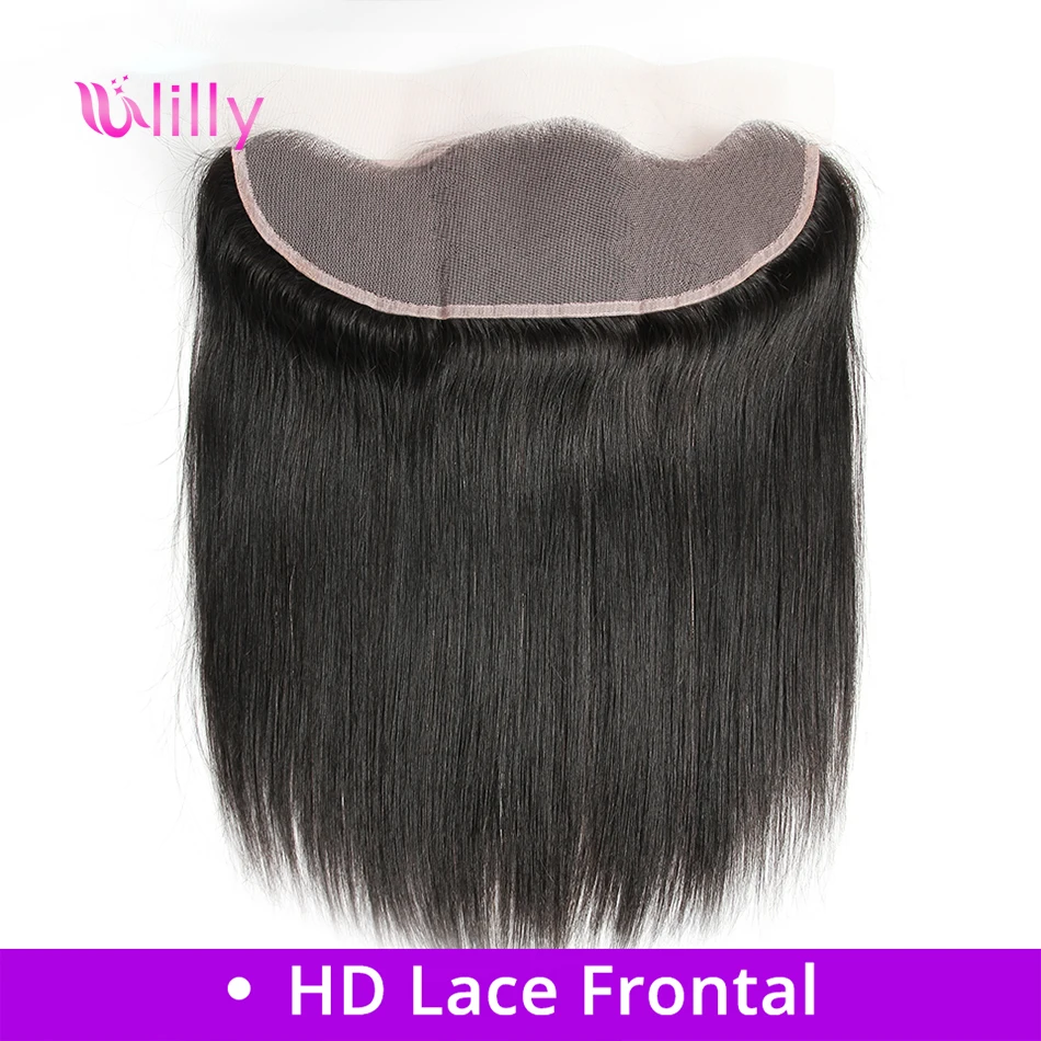 

Straight 100% Human Hair Natural Hiarlines 13x4 Lace Closure Only 22 Inch Dyed And Permed Remy Hair Part HD Swiss Lace Closure