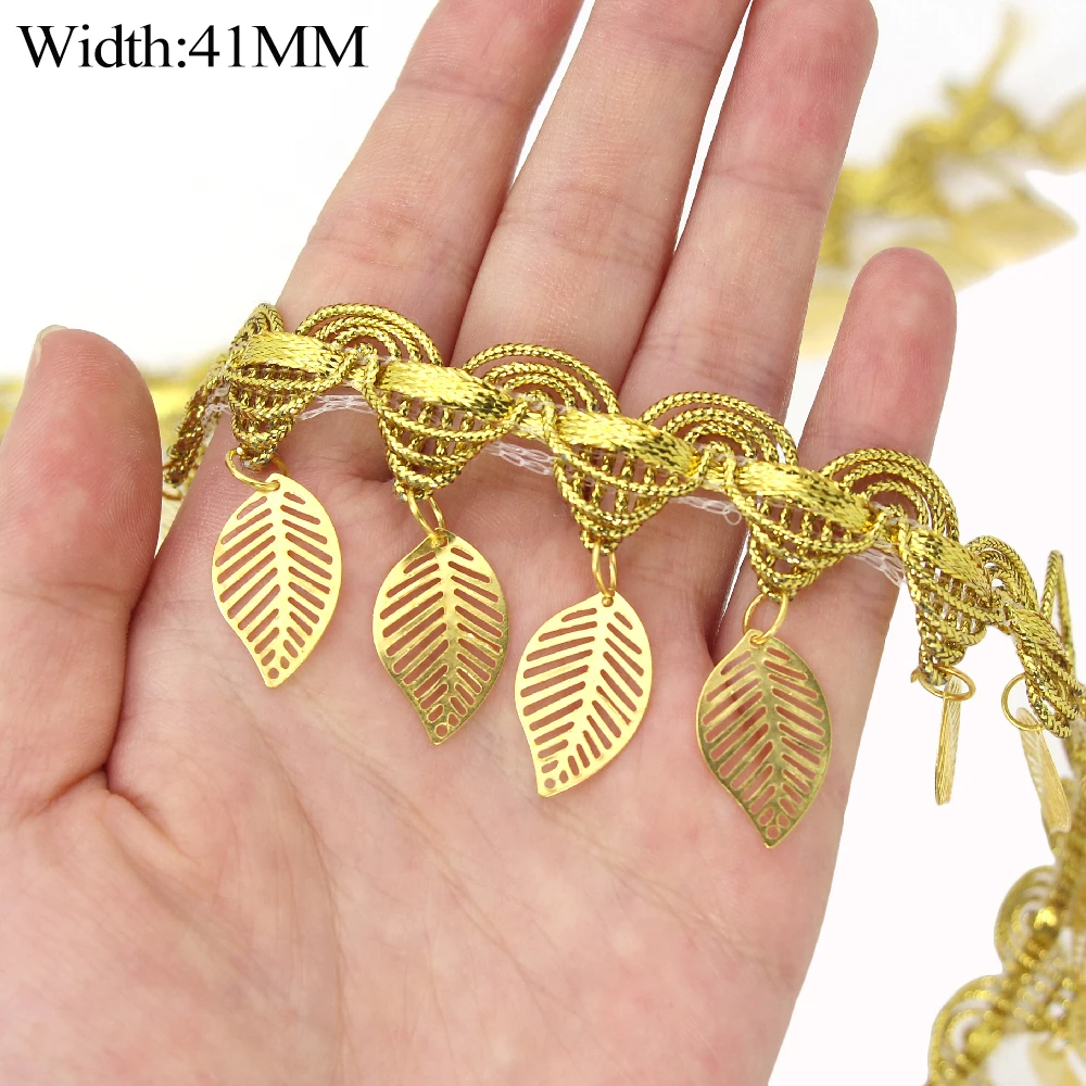 1 ярд блестки для кружева кружевная лента металлические кисточка ткань отделка