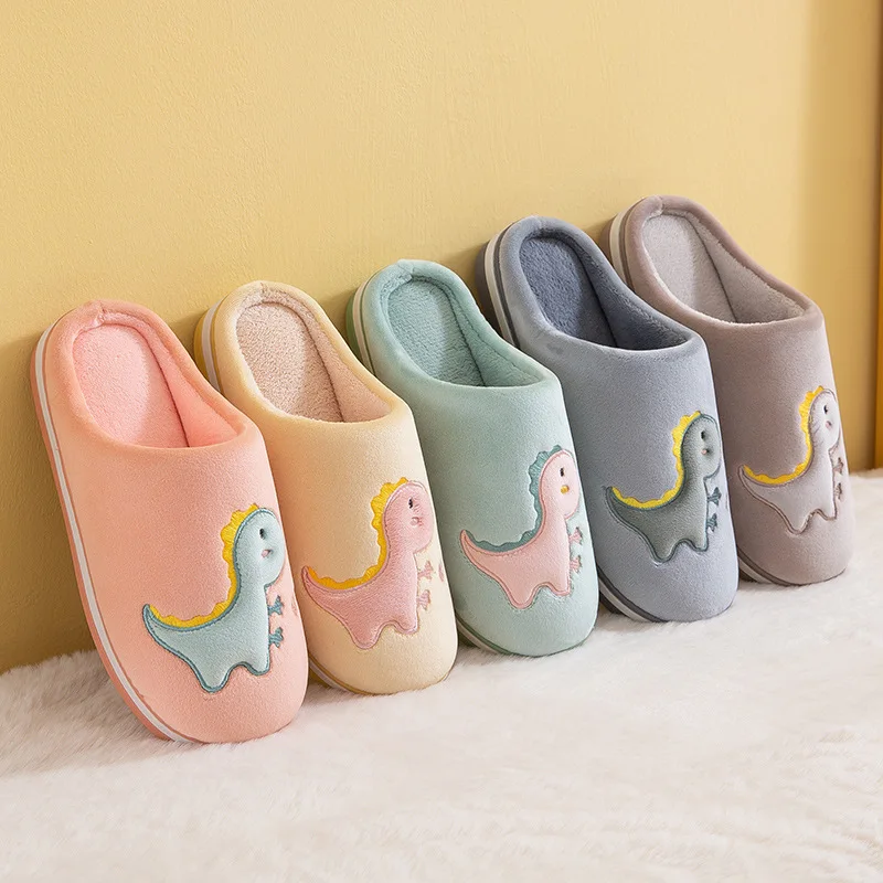 Тапки женские/мужские зимние симпатичные плоская подошва мягкие мультяшный