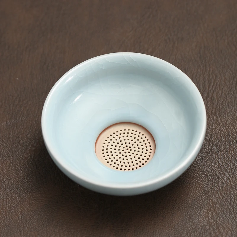 Чайное ситечко из белого фарфора с 185 отверстиями чайное керамические аксессуары