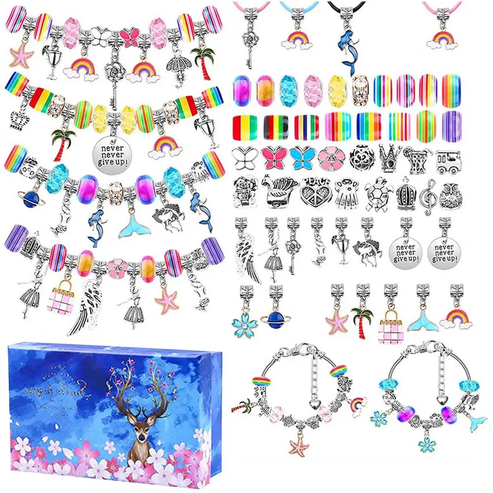 

Bracelet Set Charm Bracelets Making Kit For Girls Gifts DIY Jewelry Making Set For Hairband Necklaces Bracelets Jewelry Making C