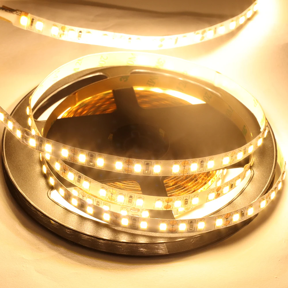 

5M LED Strip Light 2835 12V DC 240LEDs/M 300/600/1200 Leds waterproof Flexible Ribbon String LED Tape Lights Natural Cold White