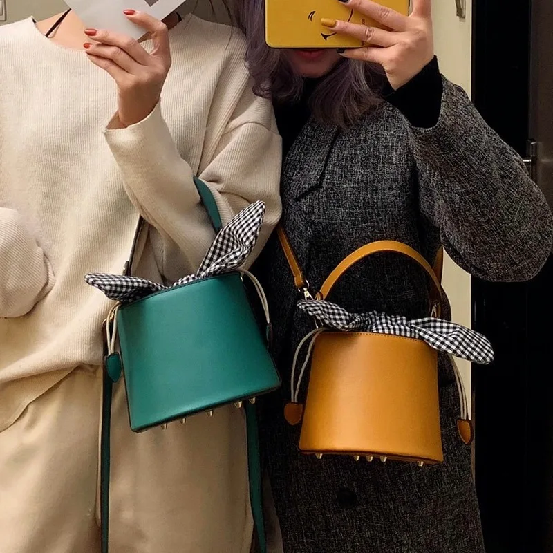 

Cute Lady Style Women Top-Handle Bag Quality Leather PU Women Shoulder Bag Scarves Fashion Crossbody Bag for Female Handbag