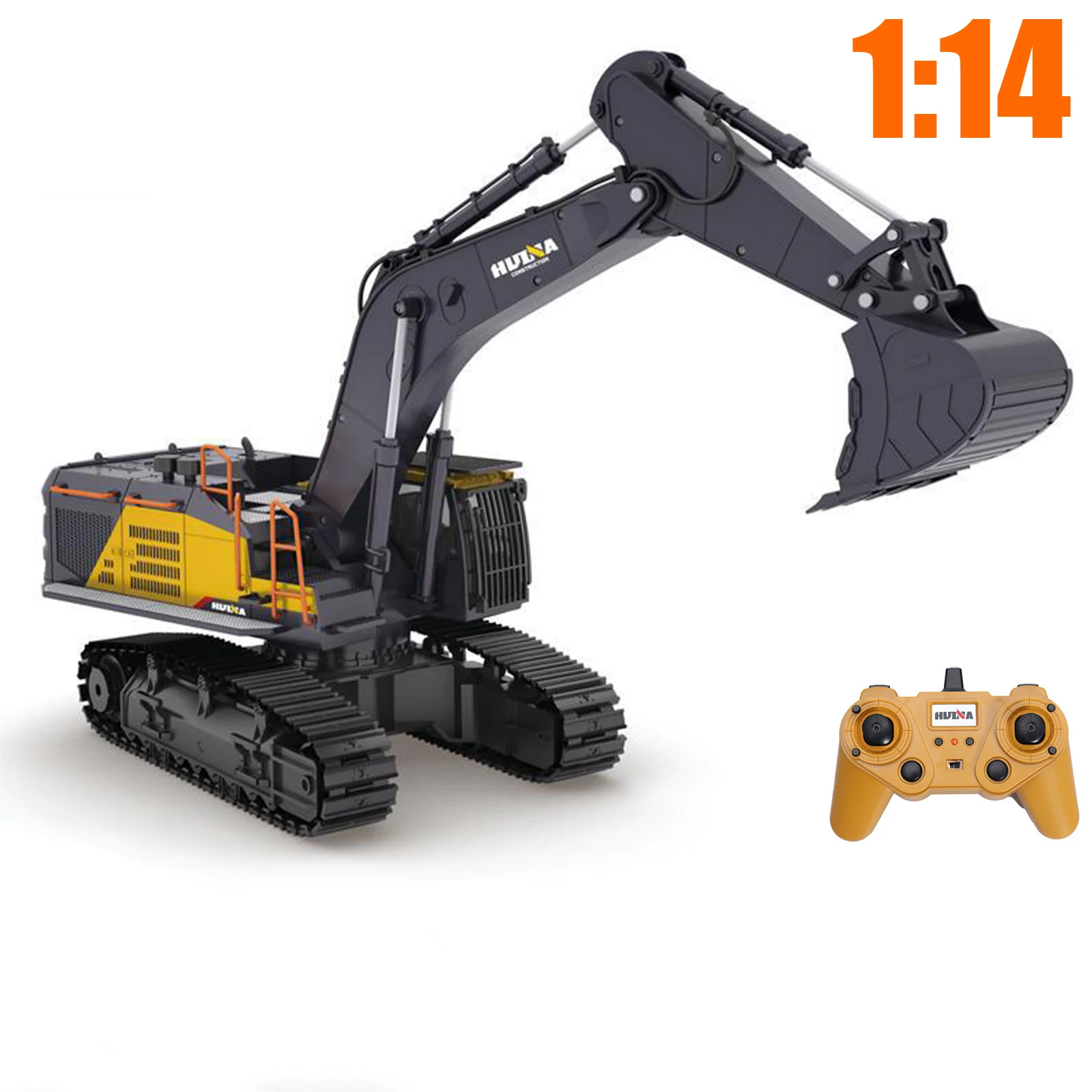 

Модель грузовика с дистанционным управлением Navvy, игрушка для мальчиков, 1:14, экскаватор из сплава, гусеница, 22 канала, большой инженерный авт...