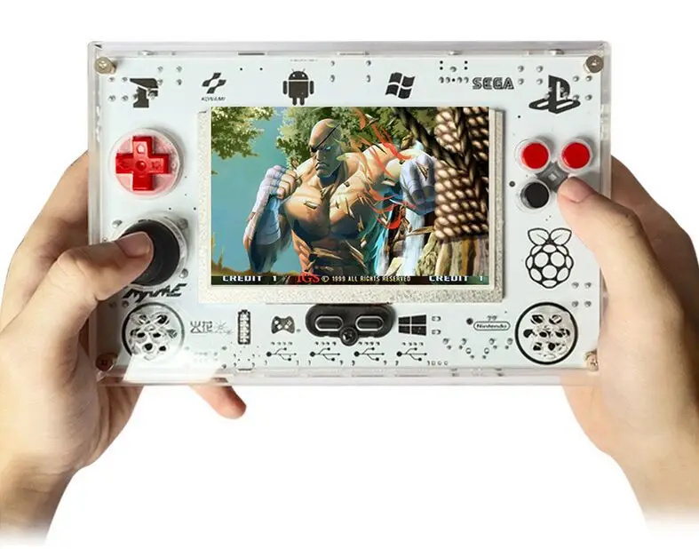 DIY портативная игровая консоль с компьютерным модулем Raspberry Pi 3 Lite 5 0 дюймовый