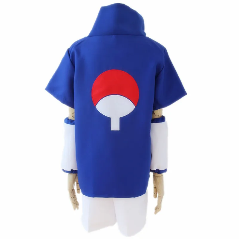 Аниме Косплэй костюм героя мультфильма Саскэ Утиха цвет синий черный Большие