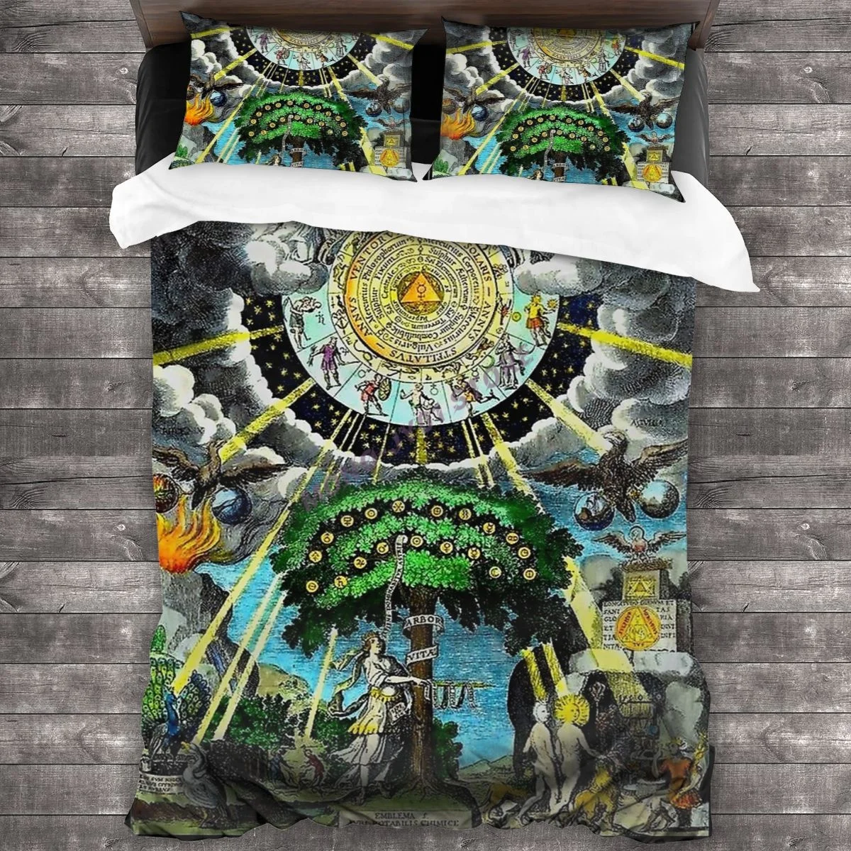 

Alchemical Hermetric And Mystical Emblems Bedding Set Duvet Cover Pillowcases Comforter Bedding Sets Bedclothes