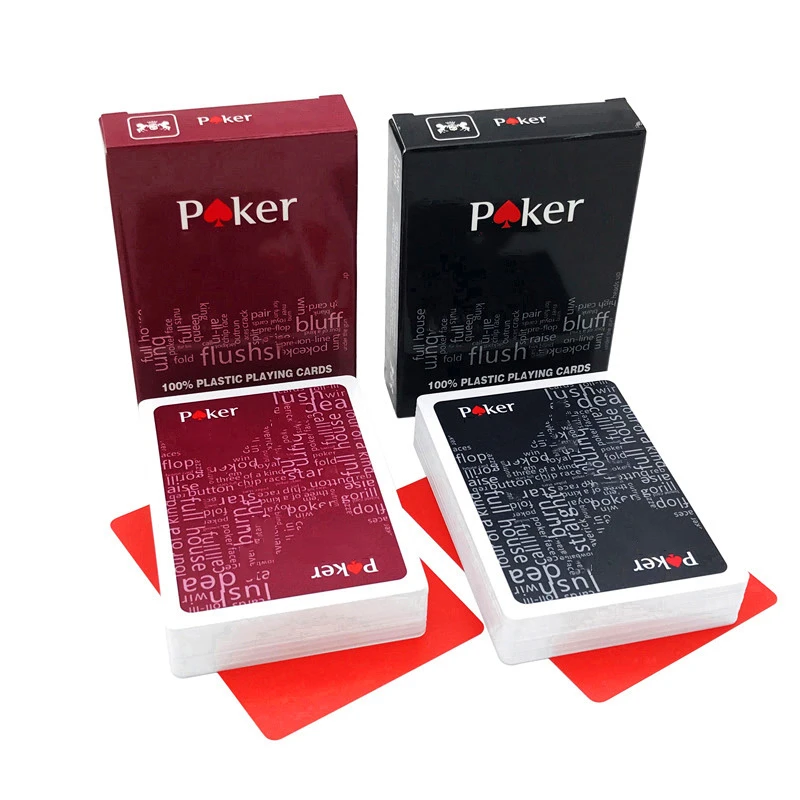

2 Sets/Lot High Quality Texas Hold'em Plastic Poker Card Games Waterproof And Dull Polish Playing Cards Entertainment Board Game