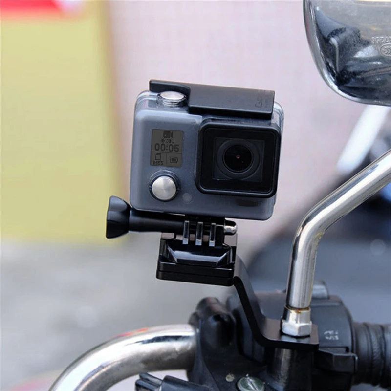 Aluminum Alloy Motorcycle Fixed Holder Mount for GoPro Hero 9 8 7 6 5 4 Yi SJCAM EKEN Go Pro DJI OSMO Action Camera Accessories |