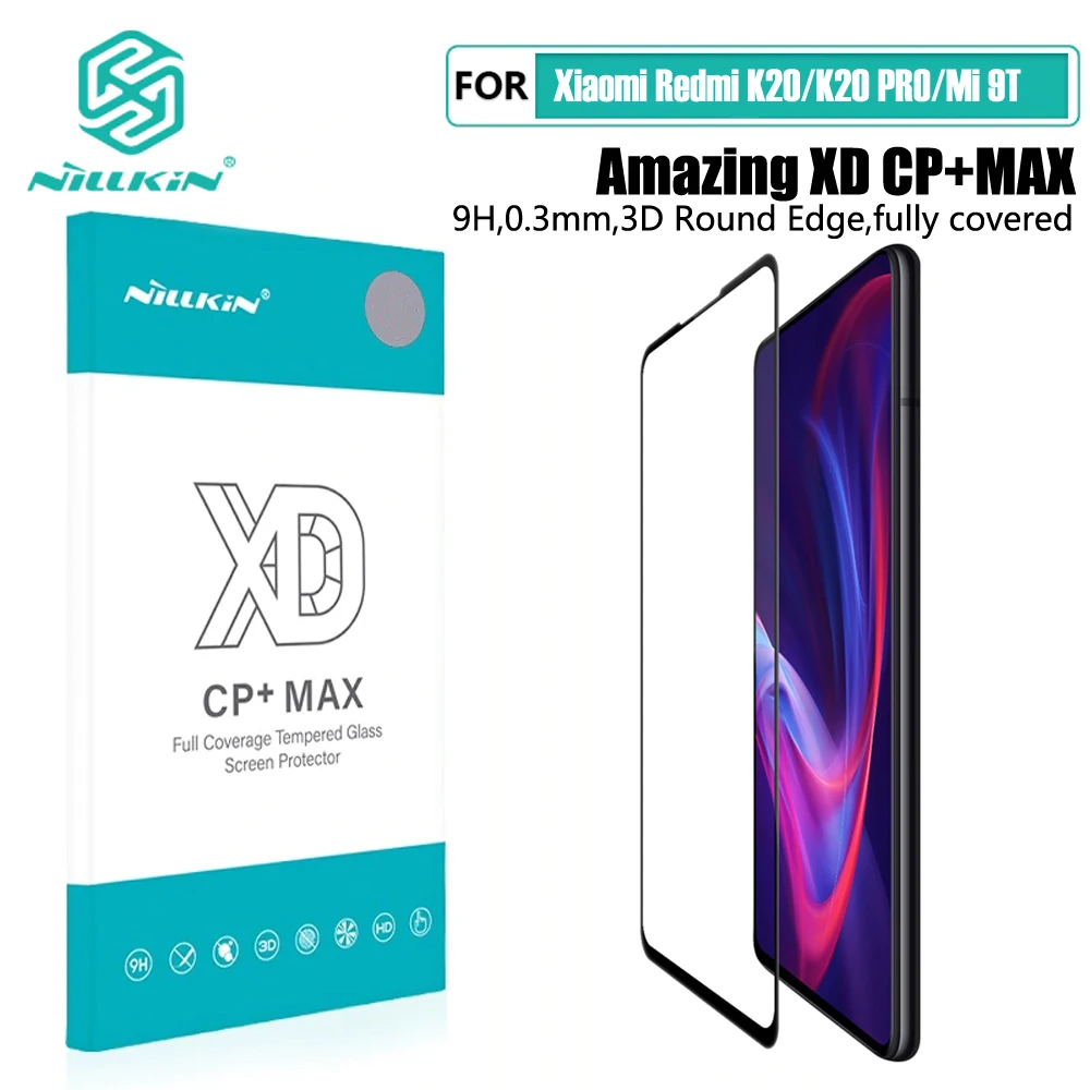 Закаленное стекло Nillkin для Xiaomi Redmi K20 mi 9T 9T Pro XD CP+MAX полное покрытие экрана протектор для красного Redmi K20 Pro
