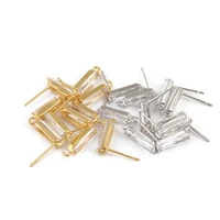 2pcslot square zirconia stud earrings hook with hanging ear wire diy jewelry making findings accessories earrings accessories
