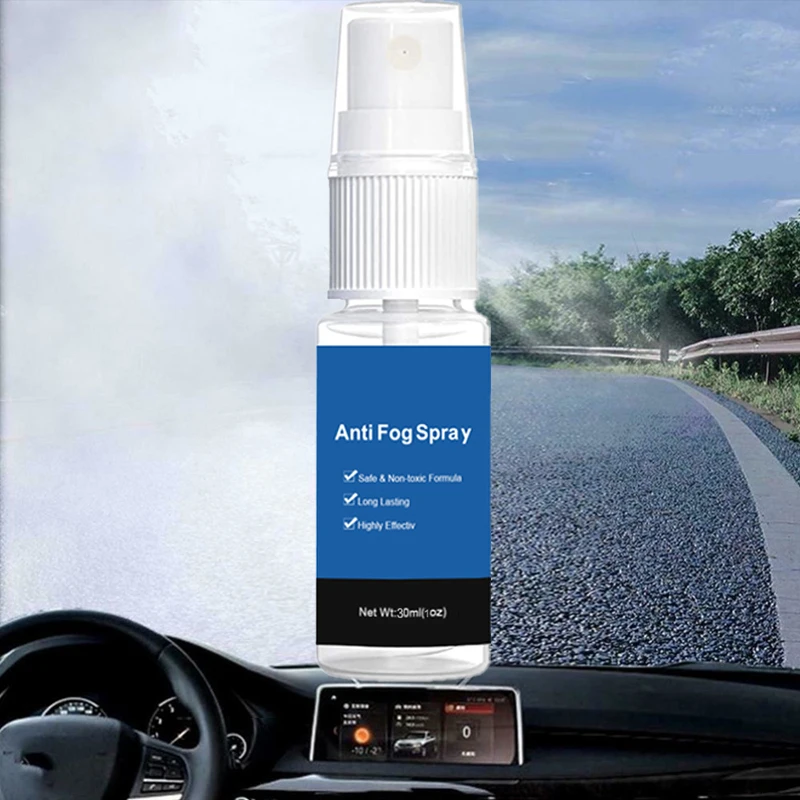 

30ml Anti-Fog Spray Eyeglass Lens Cleaner Car Windscreen Goggles Long Lasting Defogger Water Repellent Antifogging Agent 2021