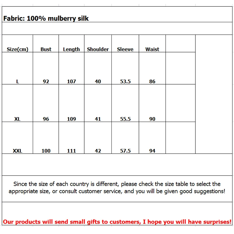 

Women's Long Sleeve Silk Nightgown Spring and Summer 100% Pure Silk Sexy Pajamas Bathrobe Can Be Worn Outside