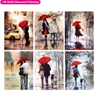 Новинка 5D сделай сам сумка на молнии для влюбленных на улице Набор для алмазной живописи с красным зонтом Алмазная вышивка пейзаж Алмазная мозаика
