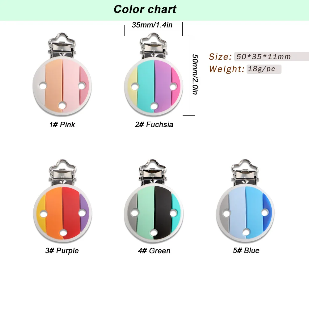 Kovict-collar de chupete de beb&eacute; con dibujos animados, accesorios masticables de silicona, sin BPA, 3 uds.-4