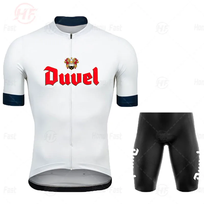 

Duvel Cycling Jersey Set Beer Red Pro Team Cycling Clothing 19D Gel Breathable Pad MTB ROAD MOUNTAIN Bike Wear Racing Clothes