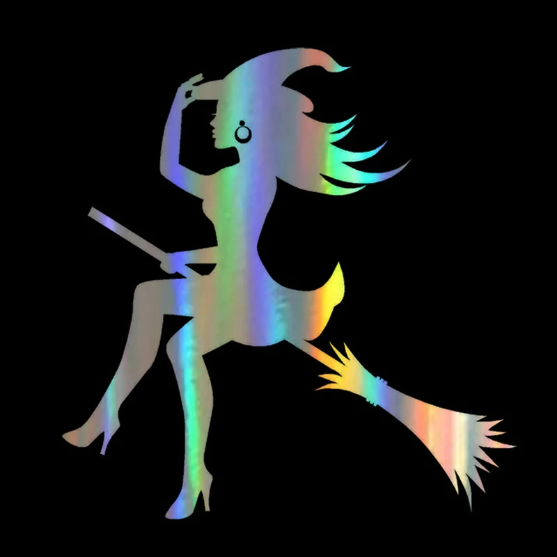 

Car Sticker 3D 11.5*12CM Sexy Whitch On A Broomstick figure Decal Sticker On Car Funny Stickers and Decals Vinyl Car Styling