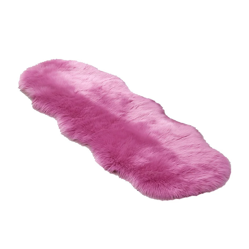 

Необычные Длинные мягкие белые меховые коврики из искусственной овчины, напольный коврик для детской гостиной, спальни, пушистый шелковист...