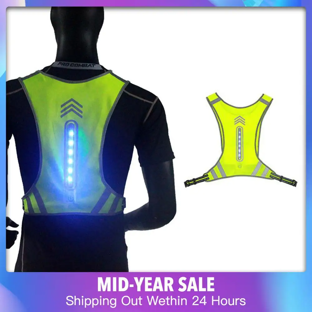 Светоотражающий Жилет для ночной езды светодиодный жилет бега на открытом