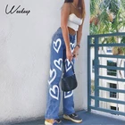 Женские джинсовые брюки-карго Weekeep, винтажные мешковатые прямые брюки-Капри с высокой талией, 90s, в стиле Харадзюку, осень