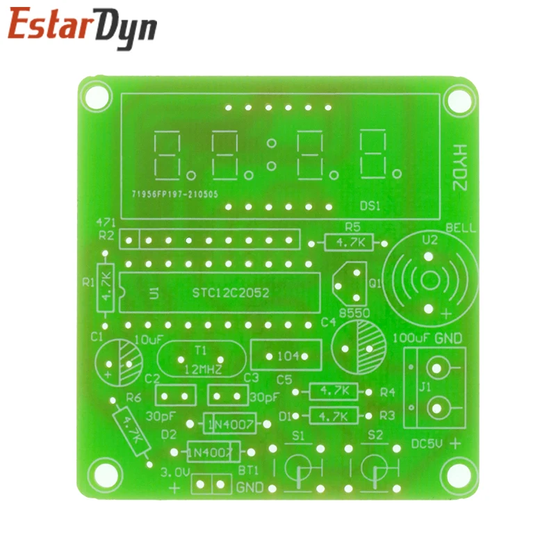 AT89C2051 Digital 4 Bits Electronic Clock Electronic Production Suite DIY Kit Learing Kit for Arduino images - 6