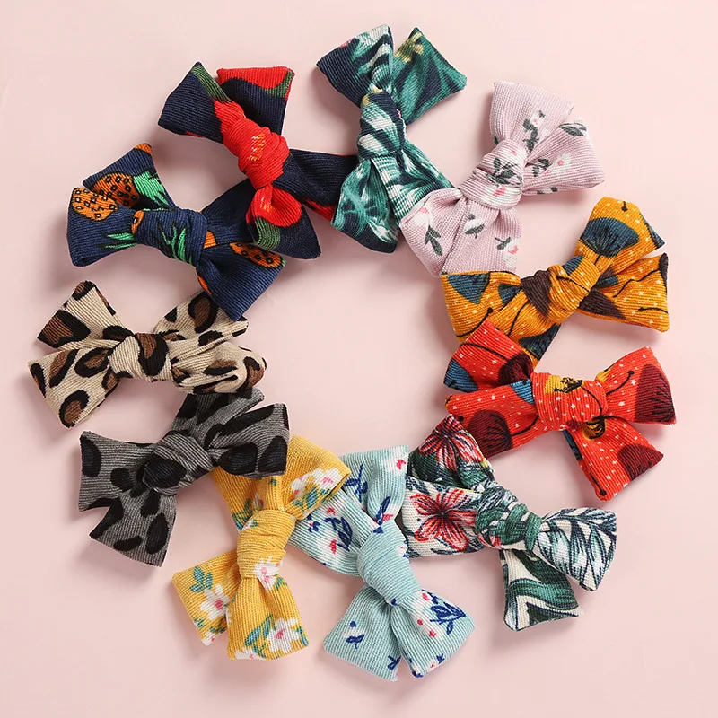 

Floral Baby Girl Hair Clips Bow Baby Hairpins Knot Country Pastel Toddler Hair Clips For Girls Cute Hair Accessories