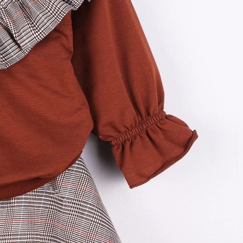 Детская одежда для девочек Cet Осенняя Толстовка с длинным рукавом коричневого