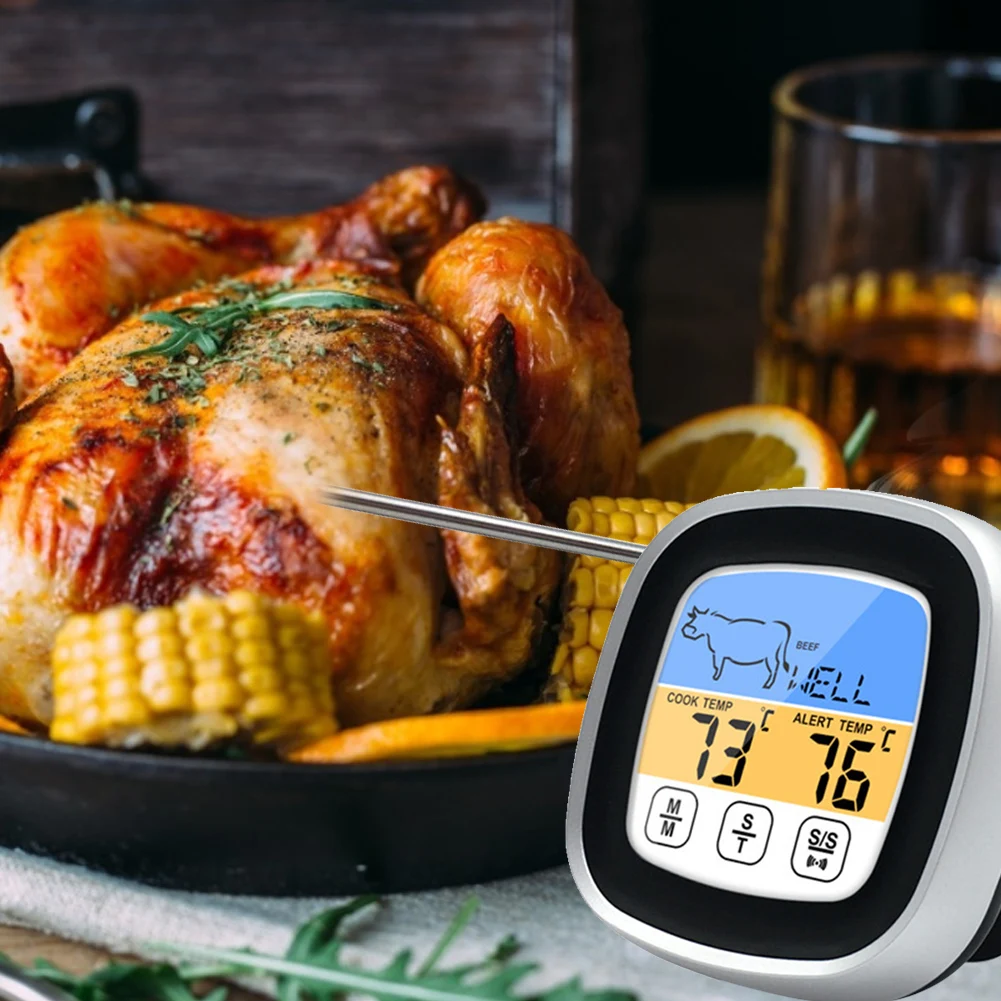 

Digital Meat Kitchen Thermometer Stainless Waterproof Meat Temperature Probe Oven Cooking BBQ Temperature Meter