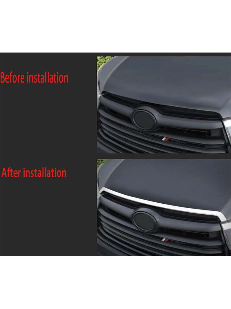 Аксессуары для TOYOTA HIGHLANDER KLUGER 2014 2015 2016 хромированный передний капот решетка