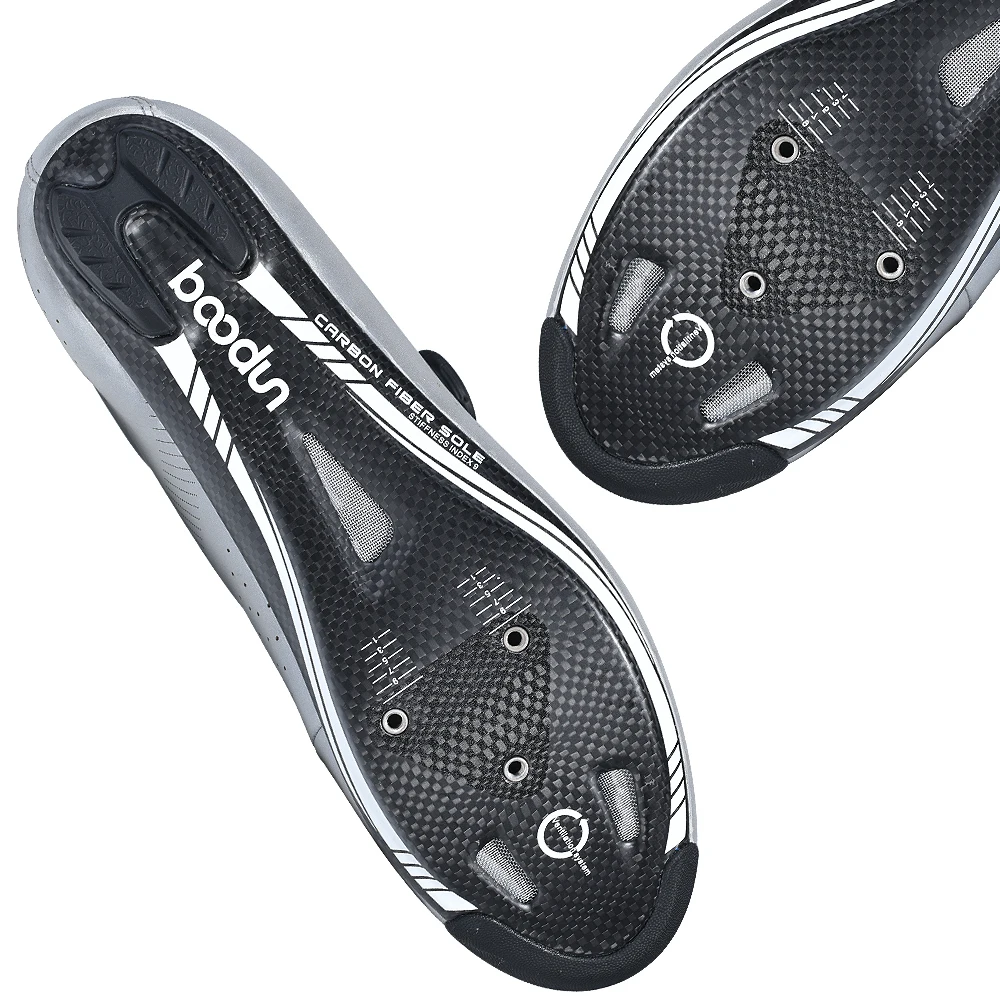 

Boodun road bike shoes carbon fiber sapatilha ciclismo Reflective self-locking breathable cycling sneakers ultralight ride shoes