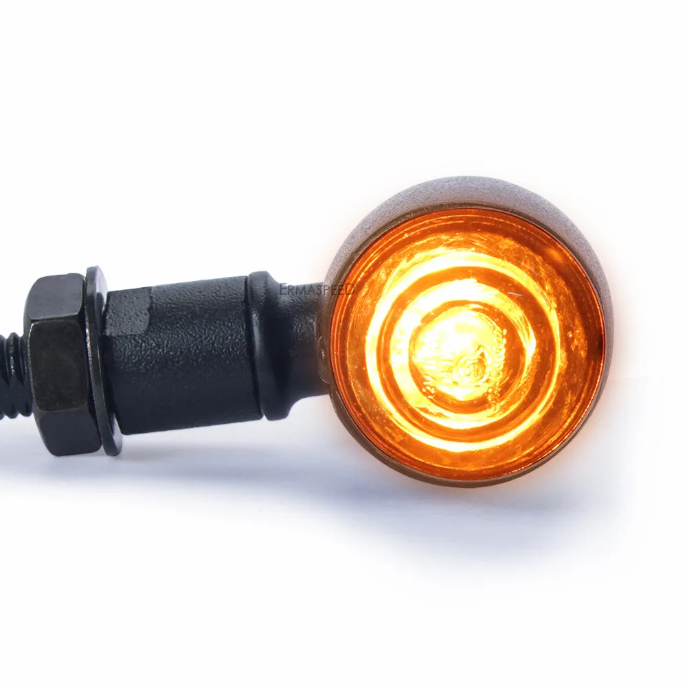 Светильник лы поворота для мотоцикла E Mark алюминиевая пуля с линзой дыма желтый