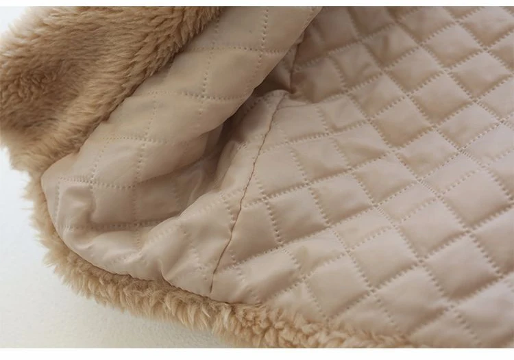 Зимние шерстяные куртки для девочек пальто из искусственного меха маленьких