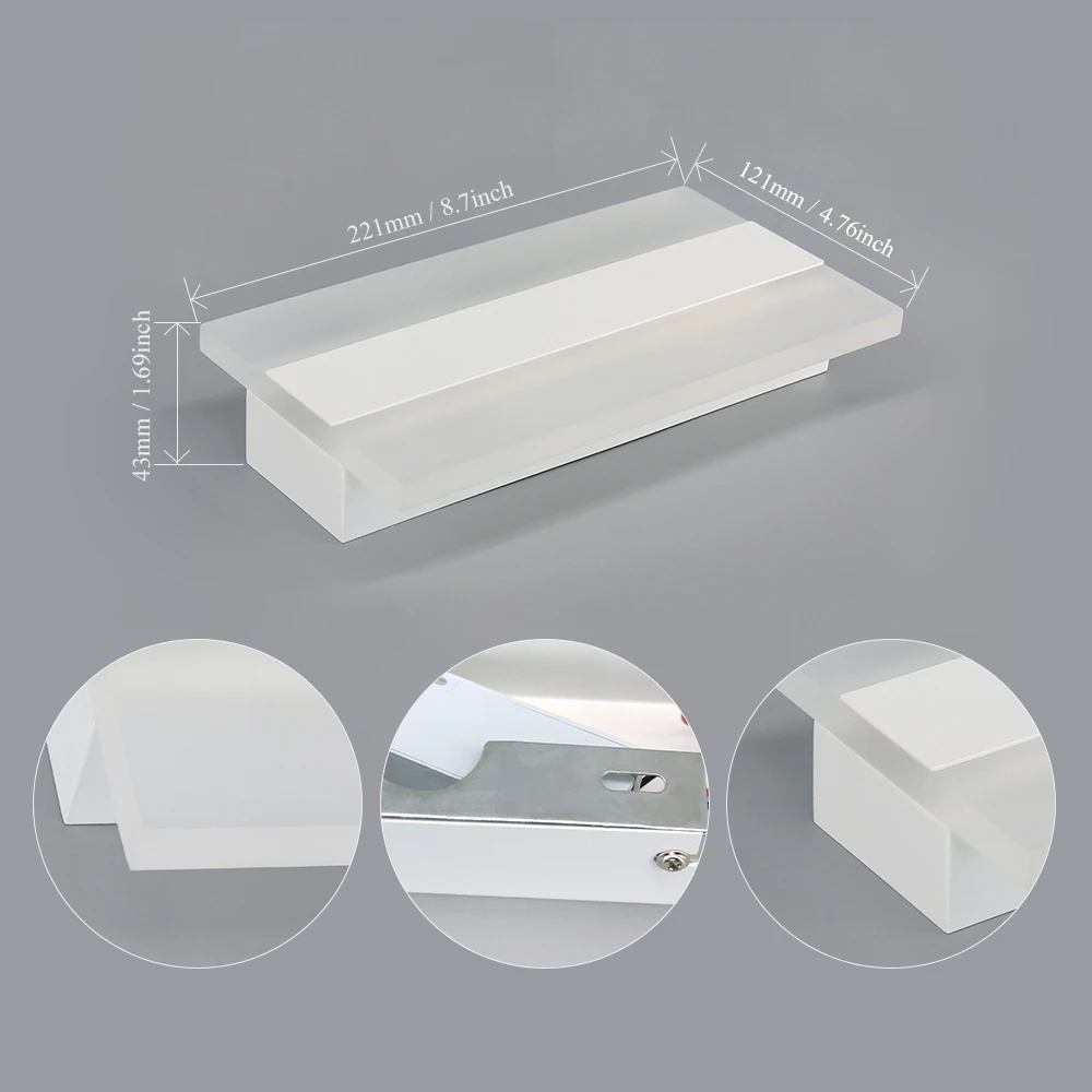 Квадратный настенный высветильник ель света комнатные современные светильники