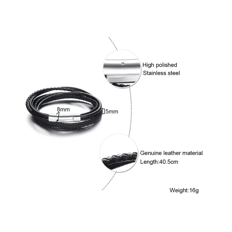 2019 Европа и США Многослойные из нержавеющей стали микрофибры кожа ручной веревки
