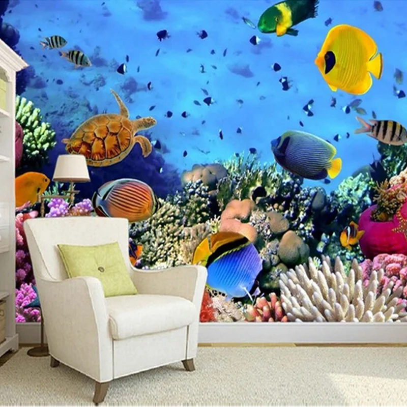 

Dropship Custom 3D Mural Kids Wallpaper Underwater World Children's Room Living Room Decor Bedroom Decoration Nursery Decor