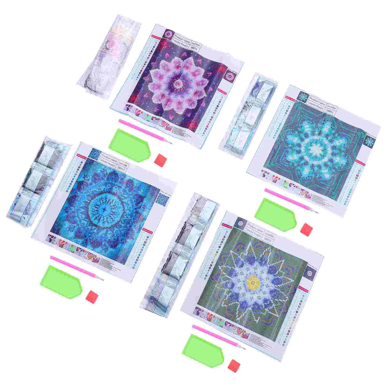 

4 Sets Mandala Wall Painting Kits Wall Decor Mandala Style Diamond Embroidery
