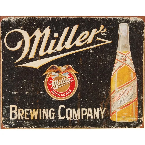 

Miller Brewing Company Tin Sign Home Decor Coffee Bar Decoration