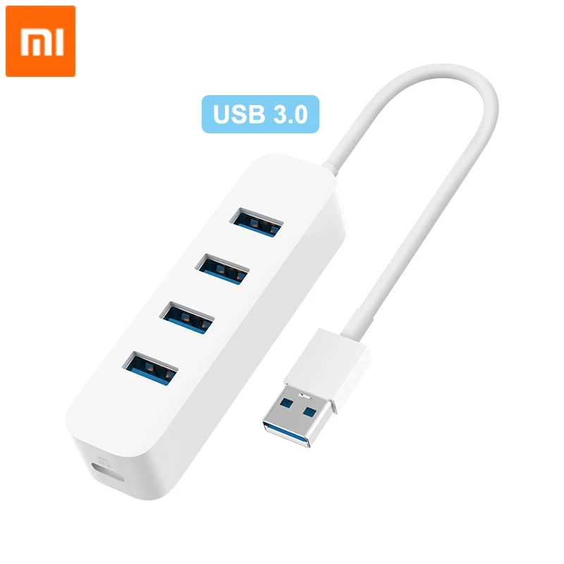 

Xiaomi 4 Ports USB3.0 Hub with Stand-by Power Supply Interface USB Hub Extender Extension Connector Adapter For Tablet Computer