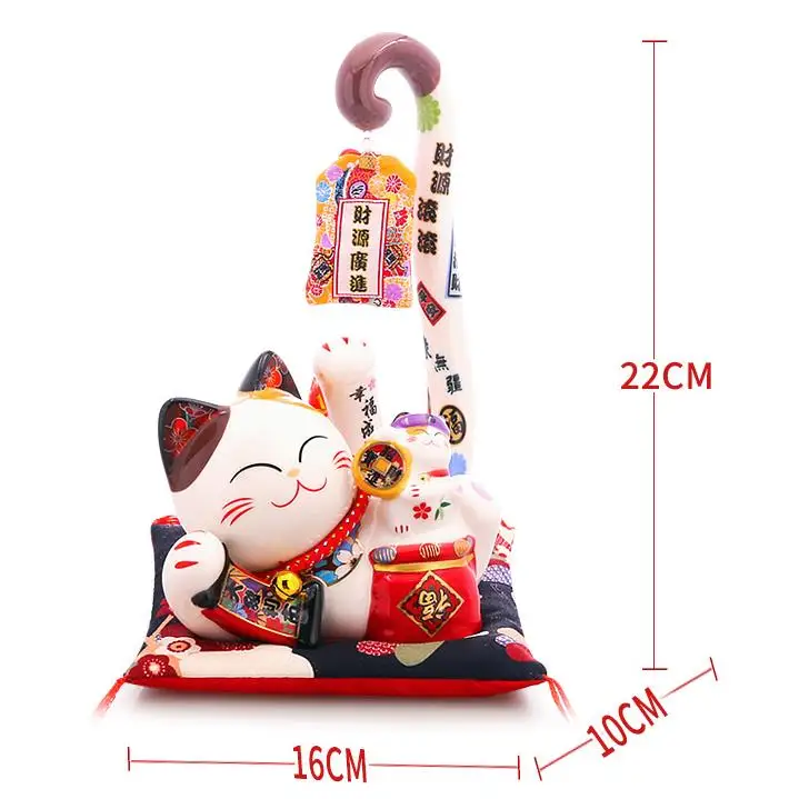 Керамика Lucky cat длинный хвост Maneki Neko Копилка магазин открытие украшения милый