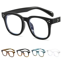 new anti blue glasses unisex optical eyeglasses square spectacles personality rice nails eyewear